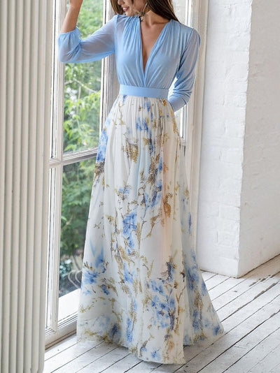 Dolores - Robe longue à imprimé floral