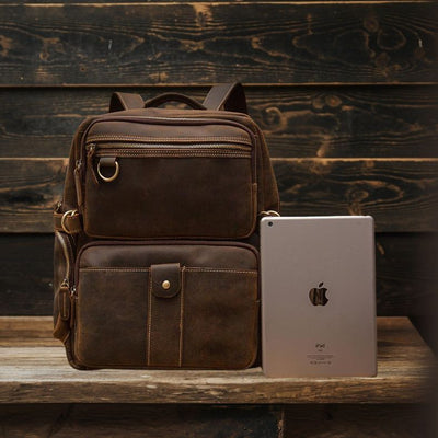 BASEL | Sac à Dos en Cuir Marron