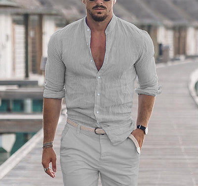 Jacob - Chemise pour Hommes Col Montant