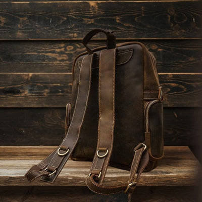 BASEL | Sac à Dos en Cuir Marron