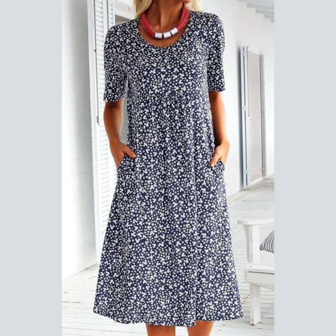 Amara | Élégante robe midi à imprimé floral