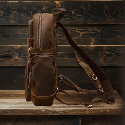 BASEL | Sac à Dos en Cuir Marron