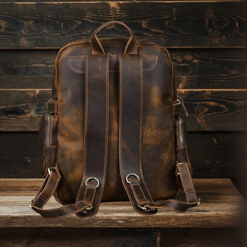 BASEL | Sac à Dos en Cuir Marron