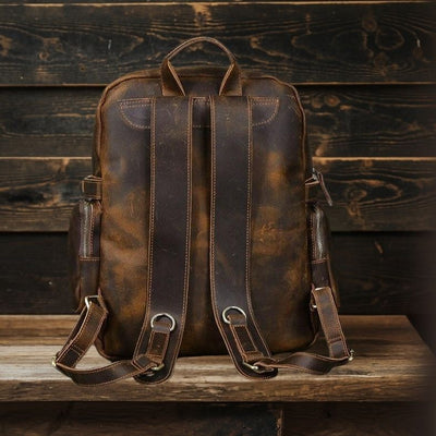 BASEL | Sac à Dos en Cuir Marron
