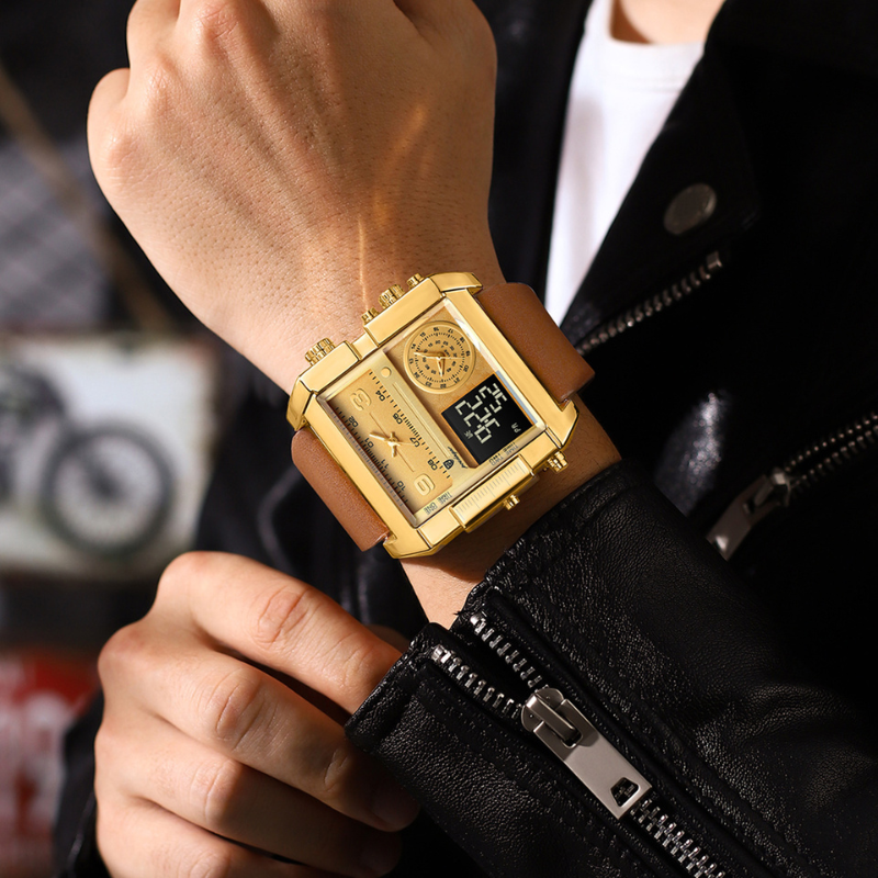 Montre de poignet numérique de luxe