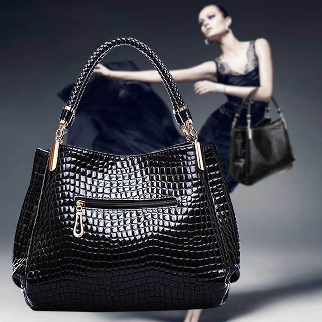 Isabella™ Élégance Durable | Sac à Main avec Motif Crocodile