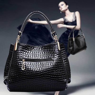 Isabella™ Élégance Durable | Sac à Main avec Motif Crocodile