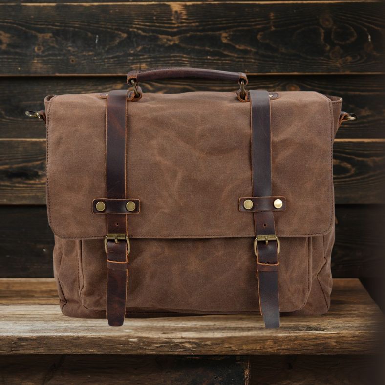 BRUGES | Sac Messager en Toile et Cuir