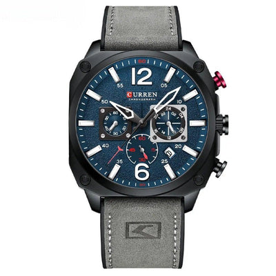 Montre-bracelet en cuir d'affaires à quartz