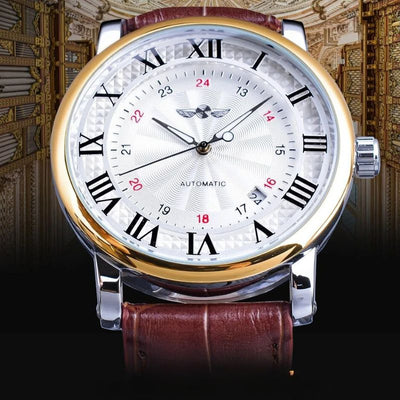 Montre Automatique en Cuir de Luxe