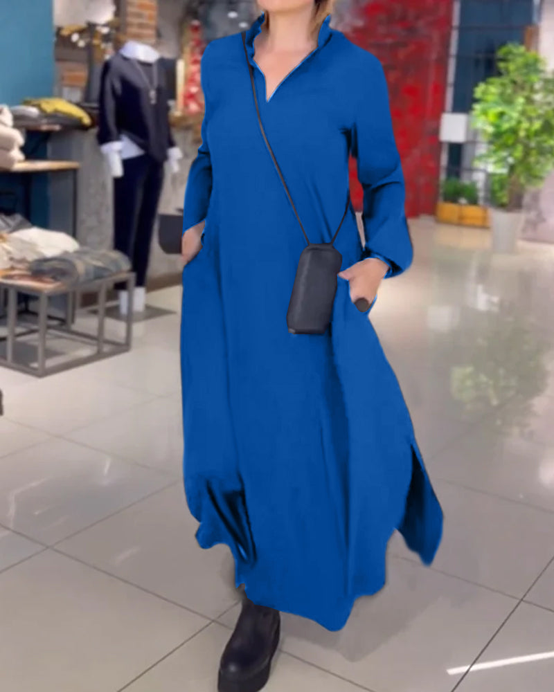 Evia™ | Tunique longue ample avec ouverture