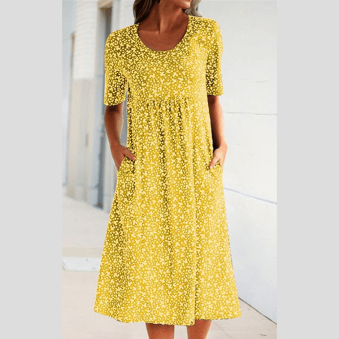 Amara | Élégante robe midi à imprimé floral
