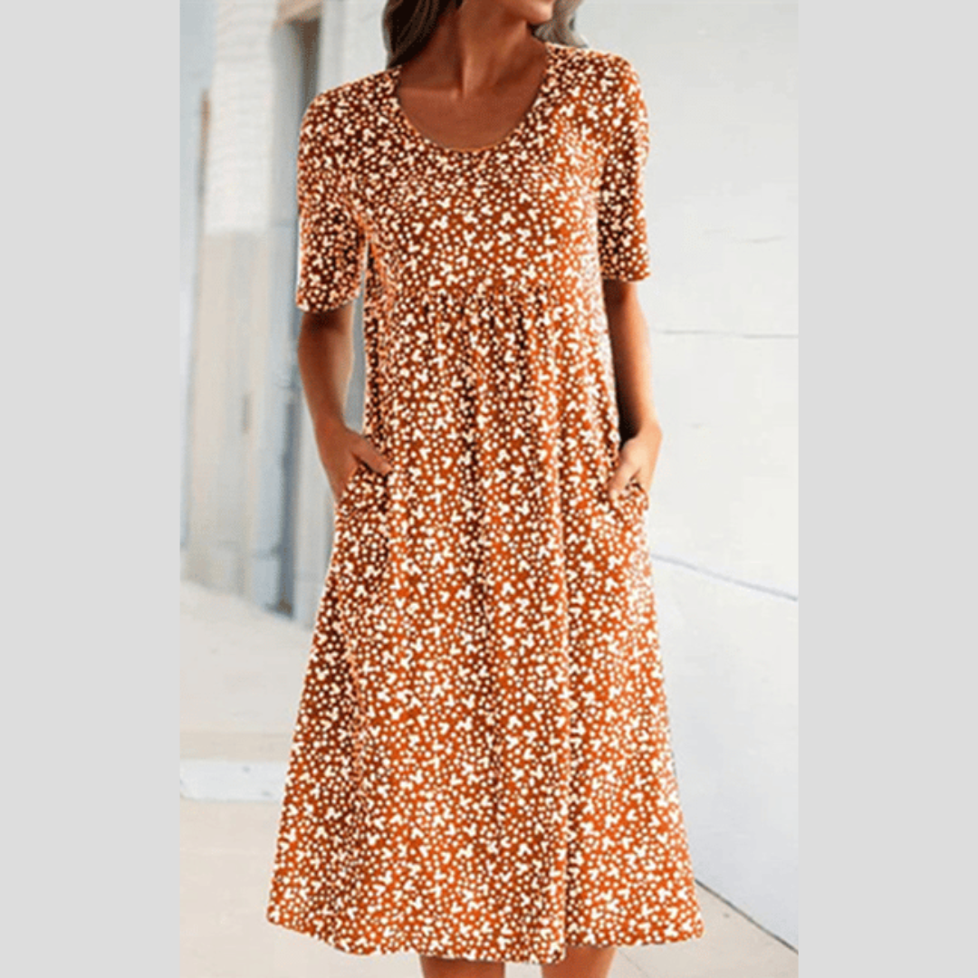 Amara | Élégante robe midi à imprimé floral