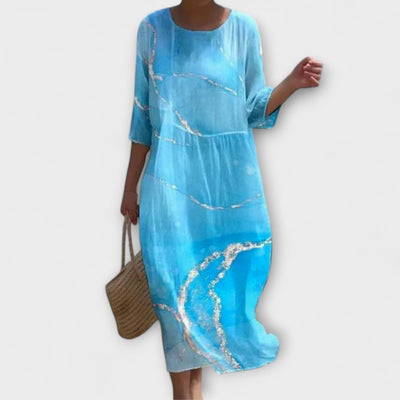 Marie | Robe Midi Florale Élégante