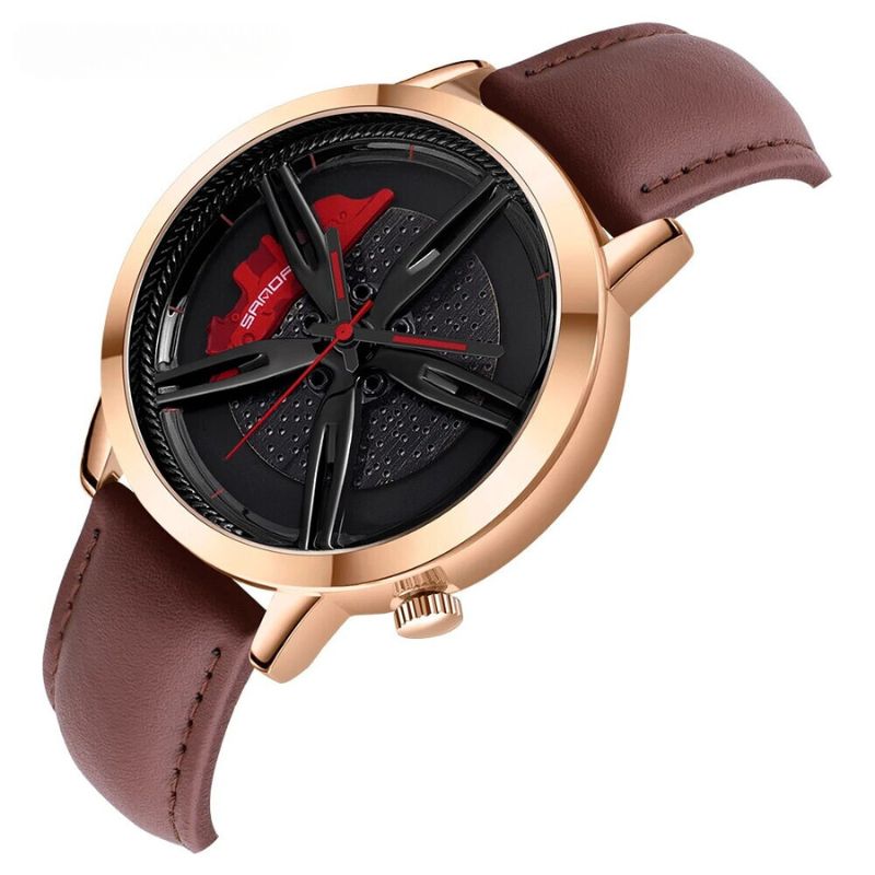 Montre Quartz avec Cadran Rotatif