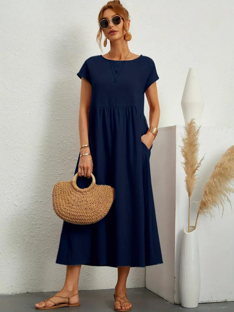 Ruby™ | Tunique Essentielle Élégante en Coton et Lin