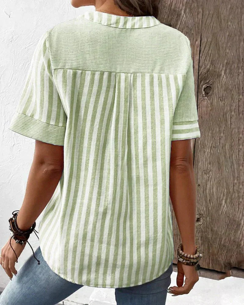 Monroe™ | Blouse Rayée Douce