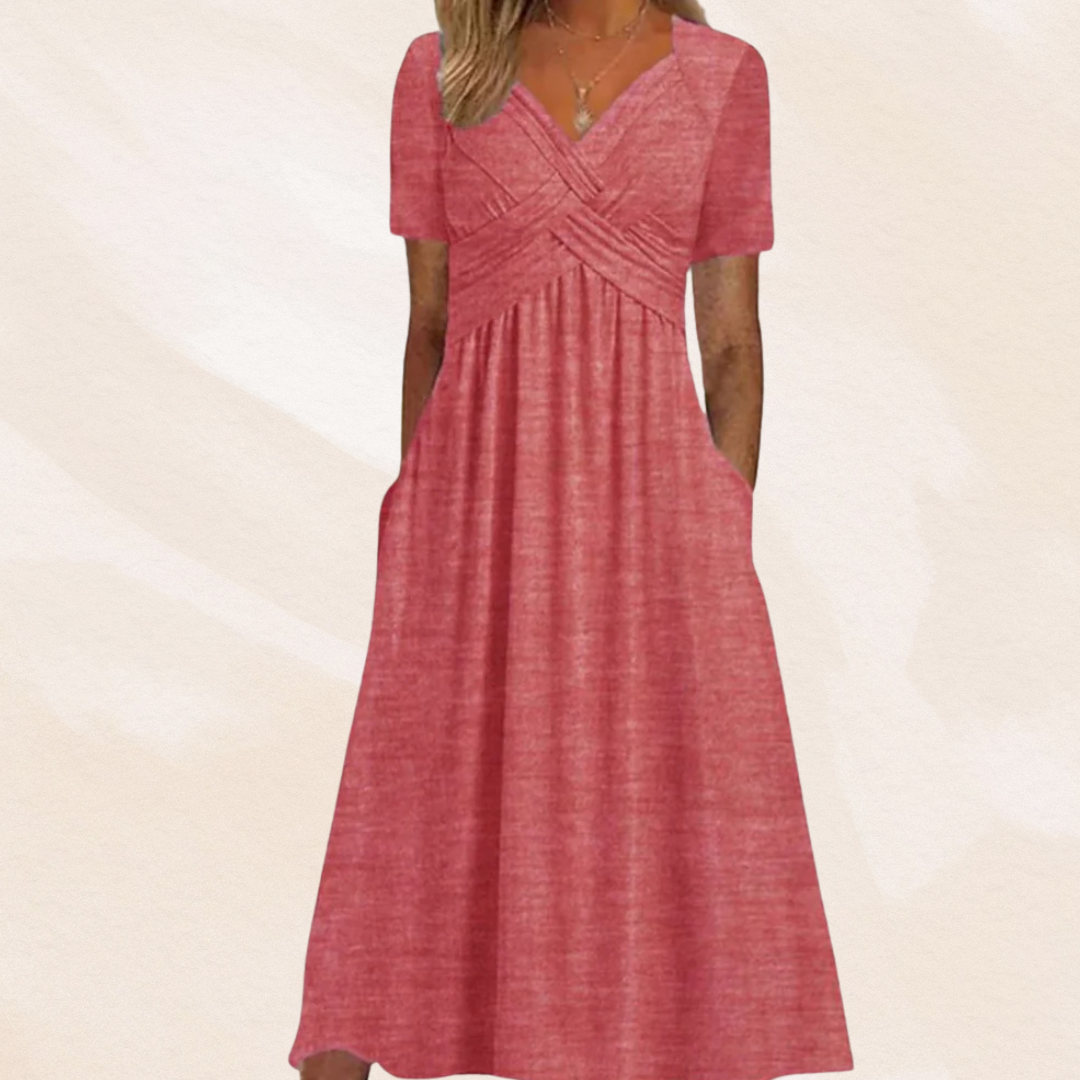Mirella™ | Robe élégante avec décolleté en V
