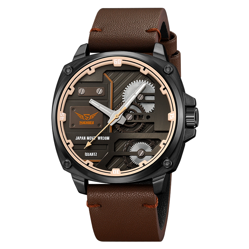 Montre pour homme en cuir quartz