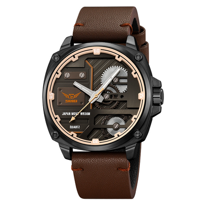 Montre pour homme en cuir quartz