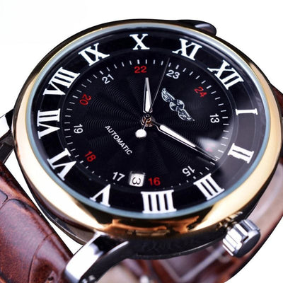 Montre Automatique en Cuir de Luxe