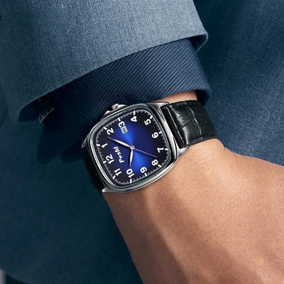 Montre à Quartz avec Bracelet en Cuir de Mode