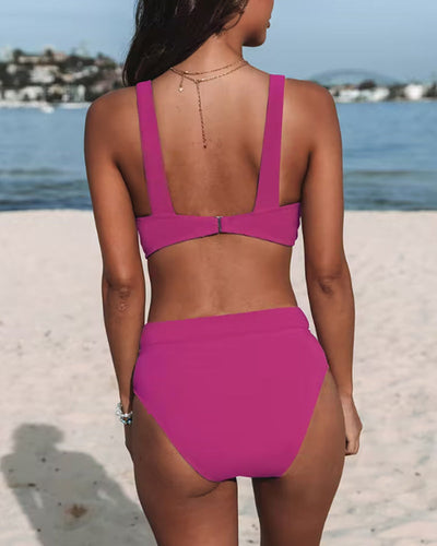 Hilde - Maillot de Bain Taille Haute Uni
