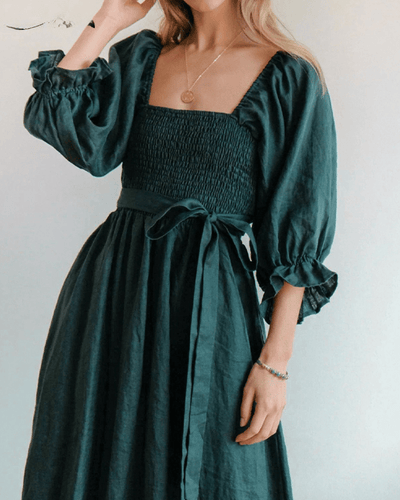 Tana | ROBE FRANÇAISE AVEC MANCHES VOLANTES