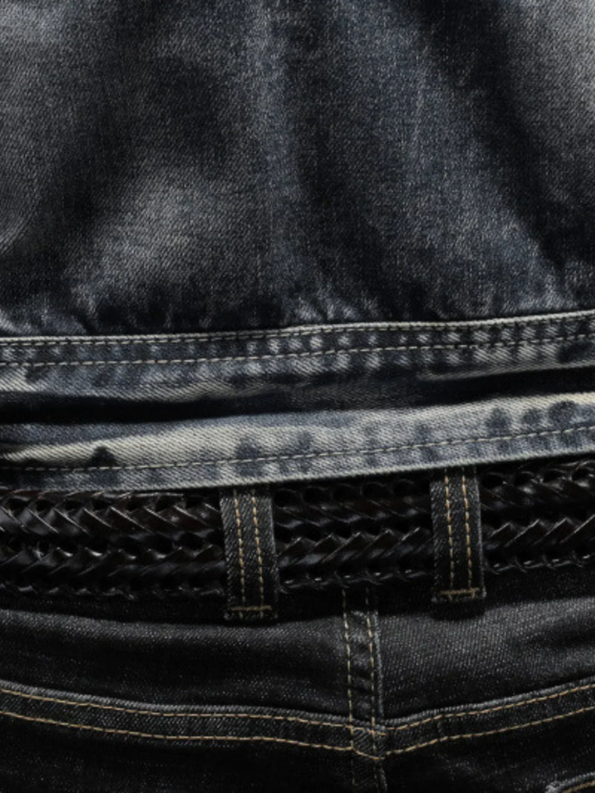 EUSEBE - VESTE EN JEAN BIKER