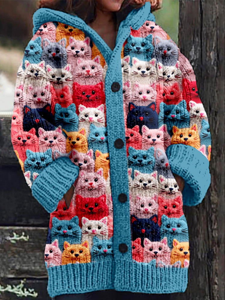 Cécile - Sweat à capuche 100 Happy Cats