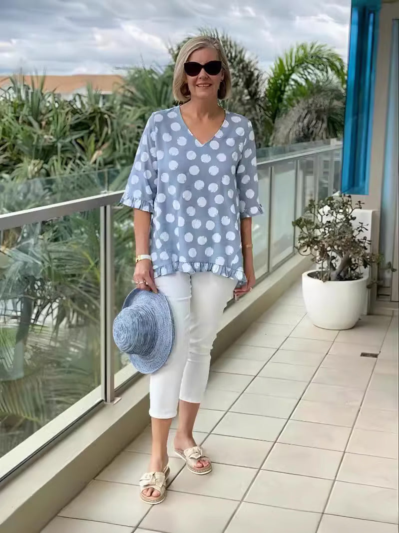 Beth™ | Blouse V-Neck Stylée