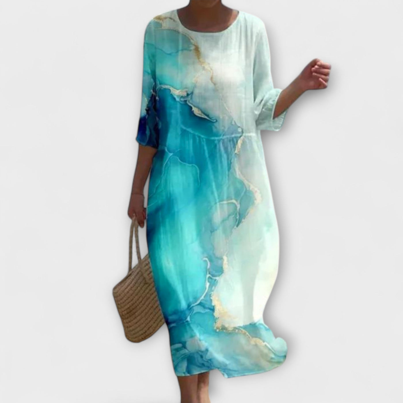 Marie | Robe Midi Florale Élégante
