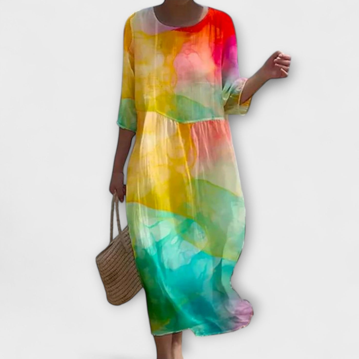 Marie | Robe Midi Florale Élégante