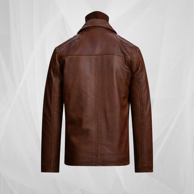 Veste vintage marron style café racer