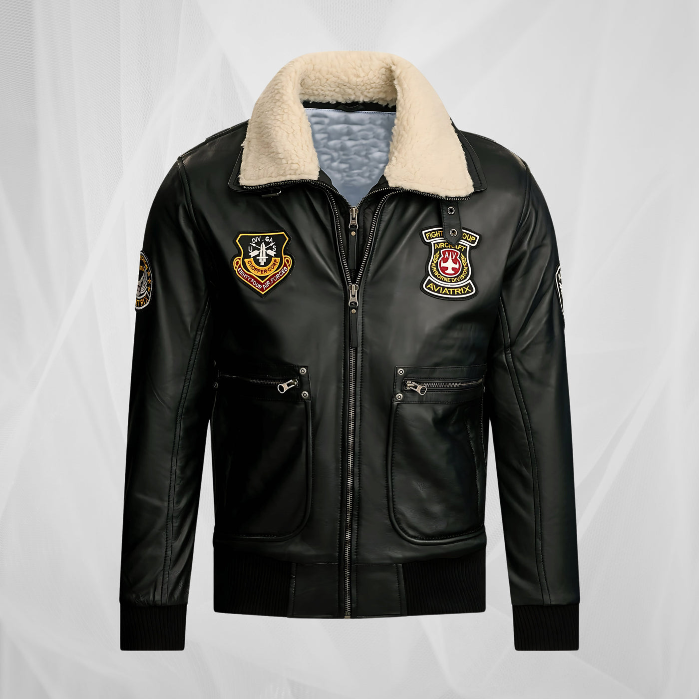 Veste en cuir classique au style raffiné