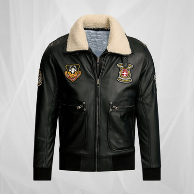Veste en cuir classique au style raffiné