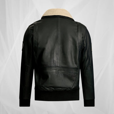 Veste en cuir classique au style raffiné