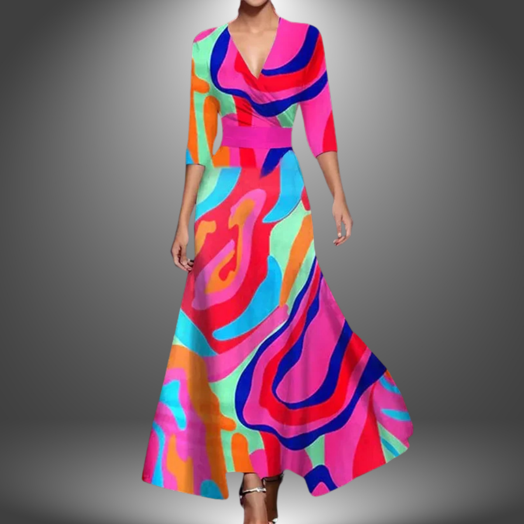 Marianne | Robe maxi fleurie élégante