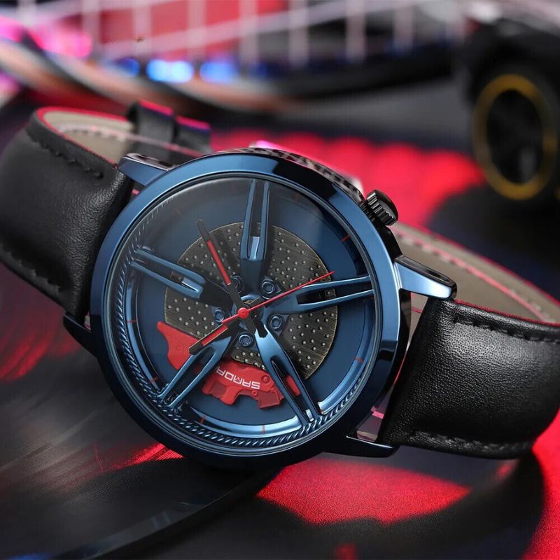 Montre Quartz avec Cadran Rotatif