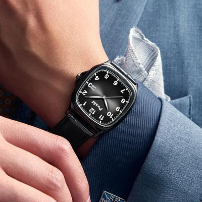 Montre à Quartz avec Bracelet en Cuir de Mode