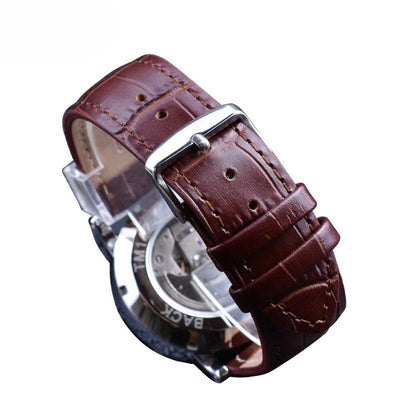 Montre Automatique en Cuir de Luxe