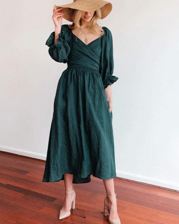 Tana | ROBE FRANÇAISE AVEC MANCHES VOLANTES
