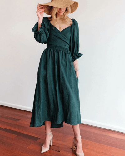 Tana | ROBE FRANÇAISE AVEC MANCHES VOLANTES