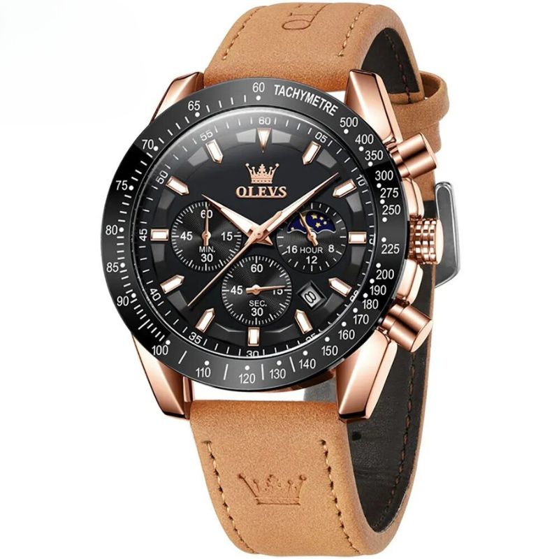 Montre à Quartz en Cuir Classique