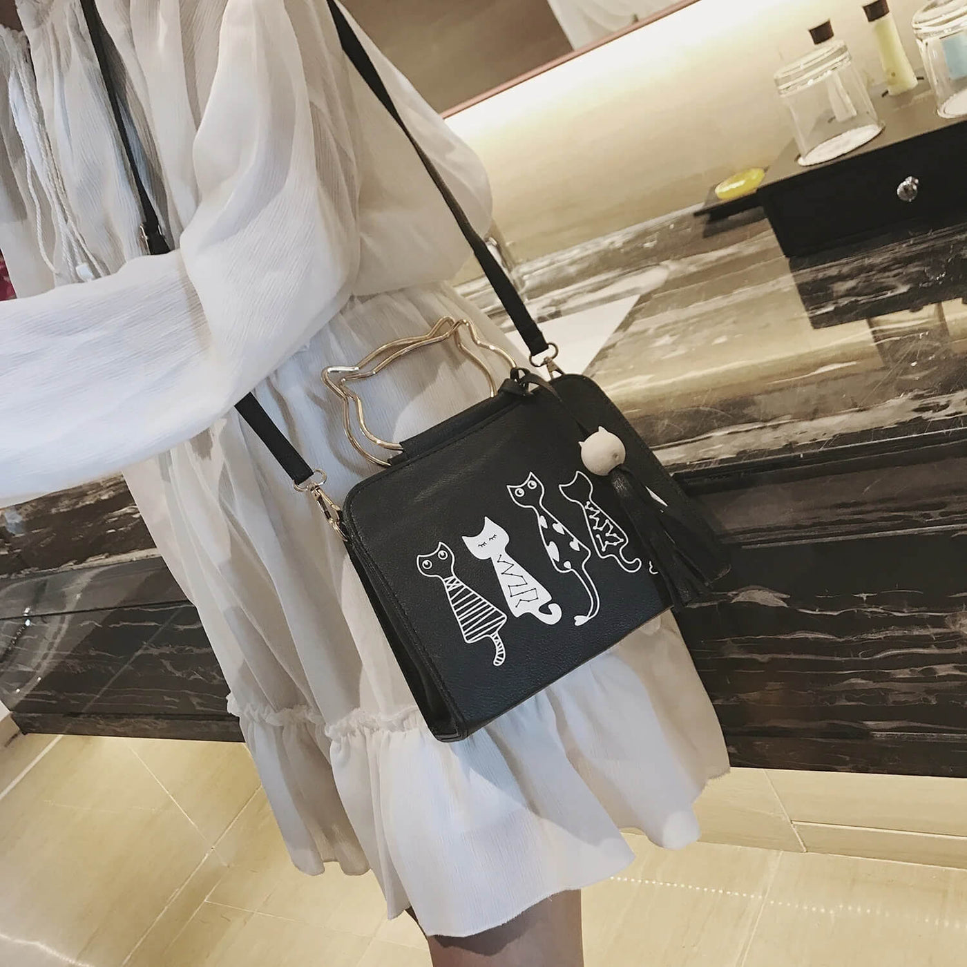 Layla™ - Sac à main mignon et élégant en forme de chat