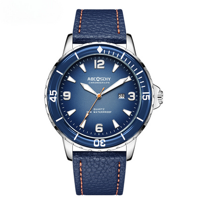 Montre décontractée avec bracelet en cuir
