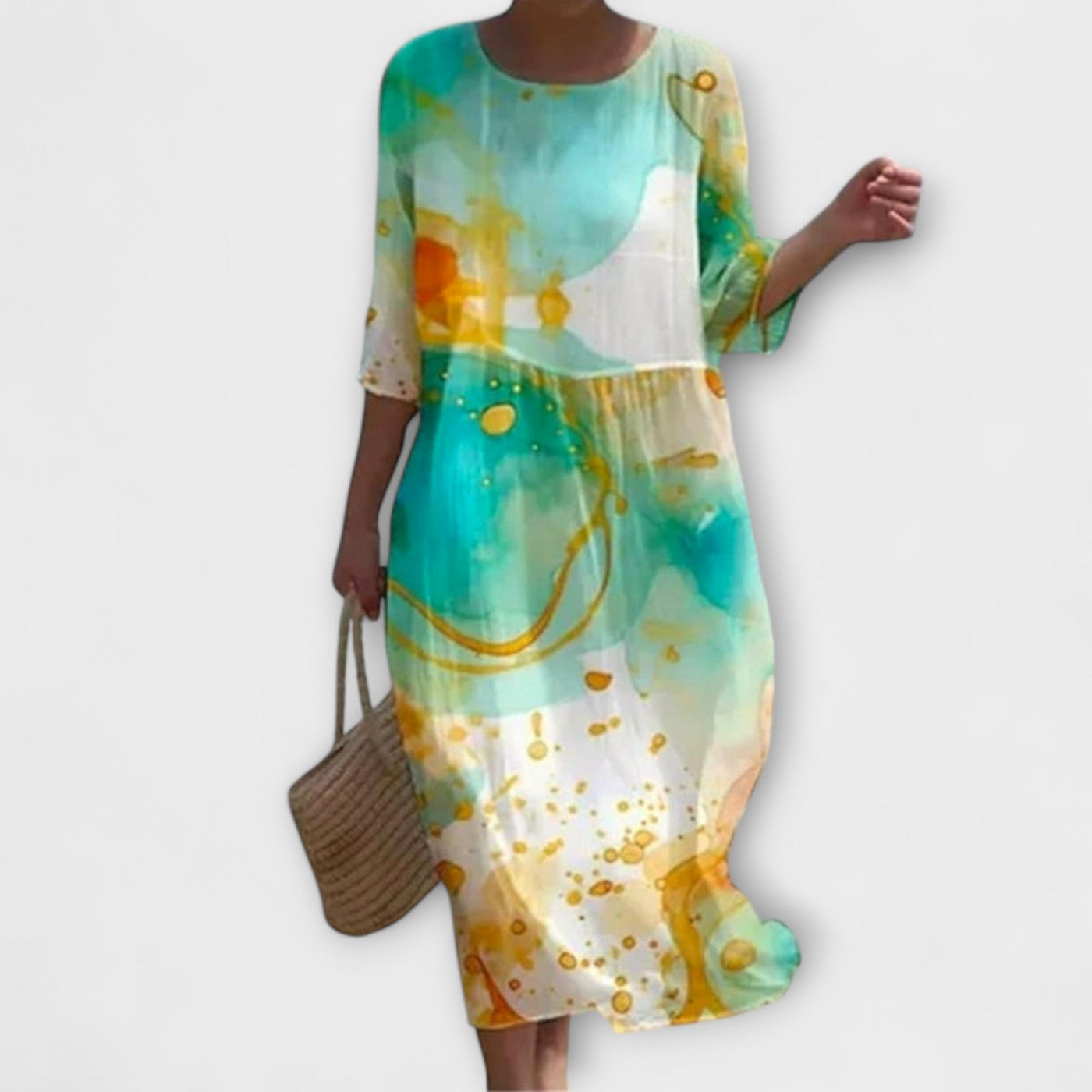 Marie | Robe Midi Florale Élégante
