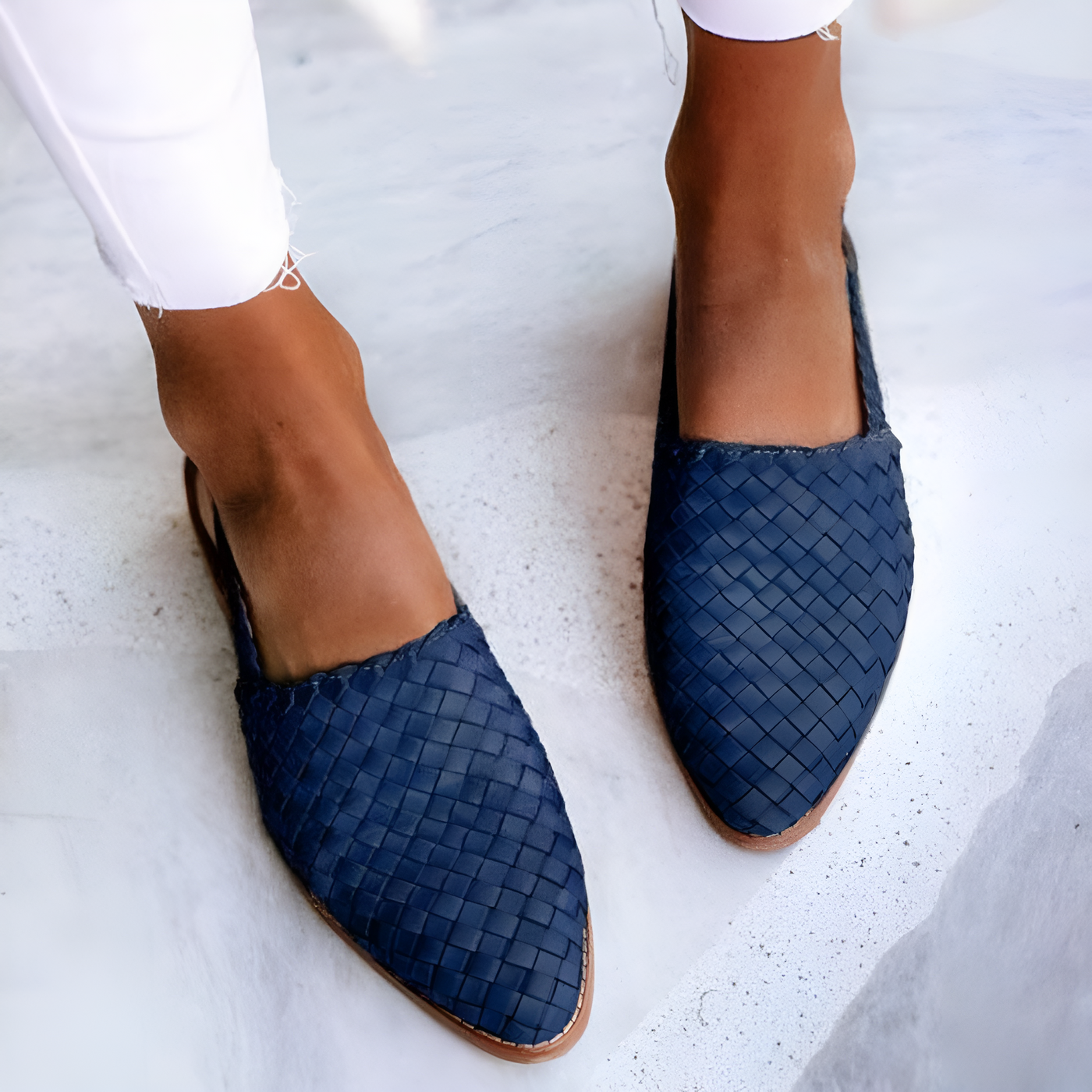 Diana – Sandales Plates Tissées à la Main
