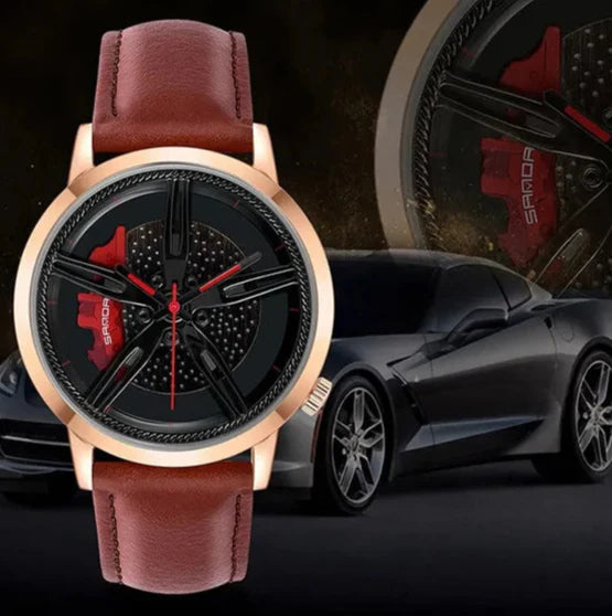 Montre Quartz avec Cadran Rotatif