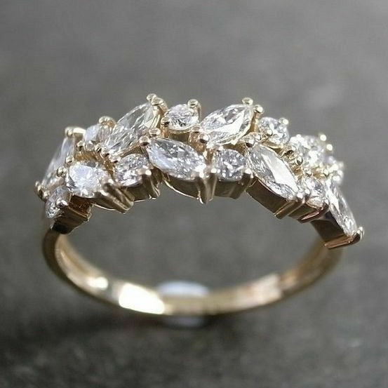 Bague en Zirconium Vintage